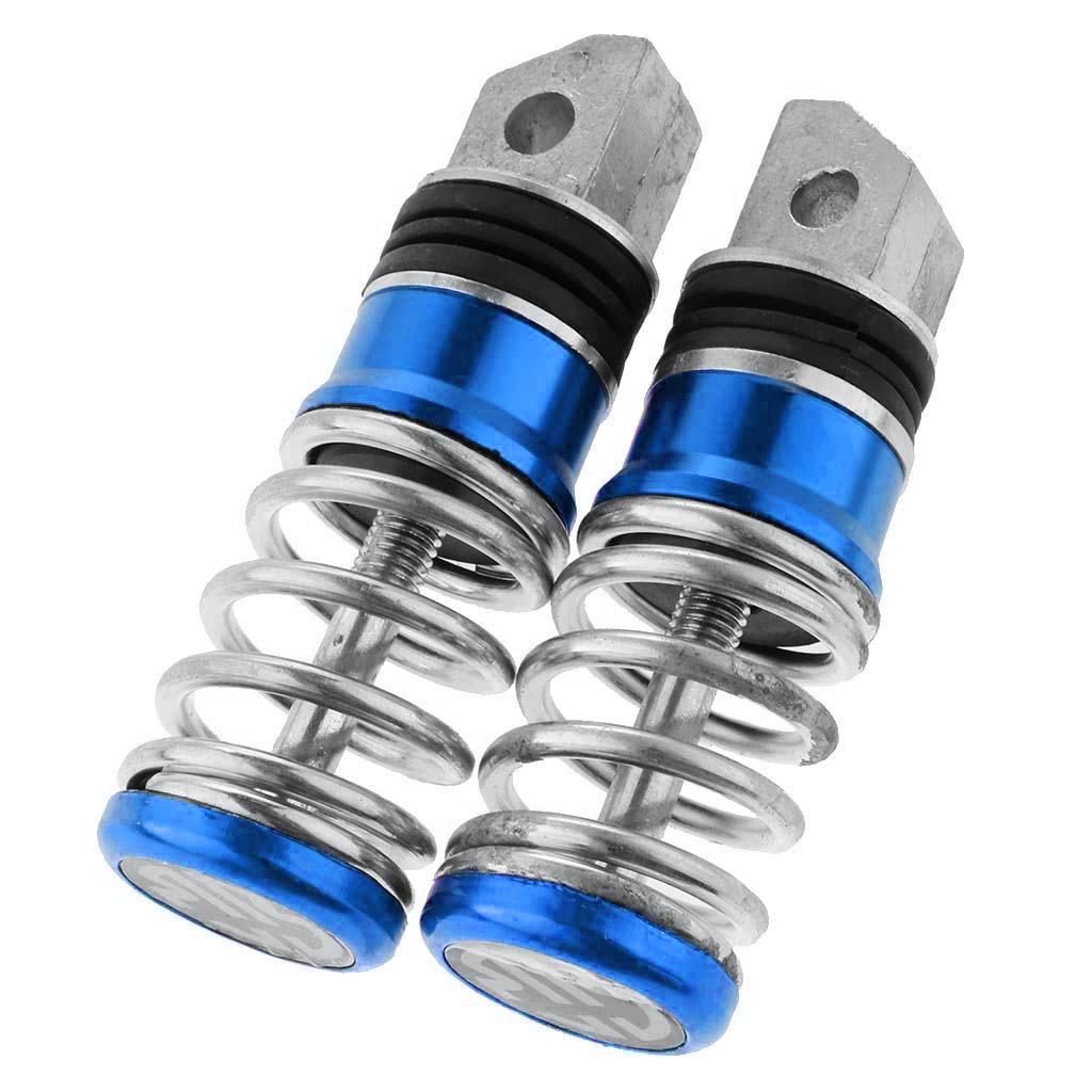SKAIFALL® Pair Motorcycle Aluminum Rear Spring Footrest Pegs Pedal 105X30Mm Blue - Image 5