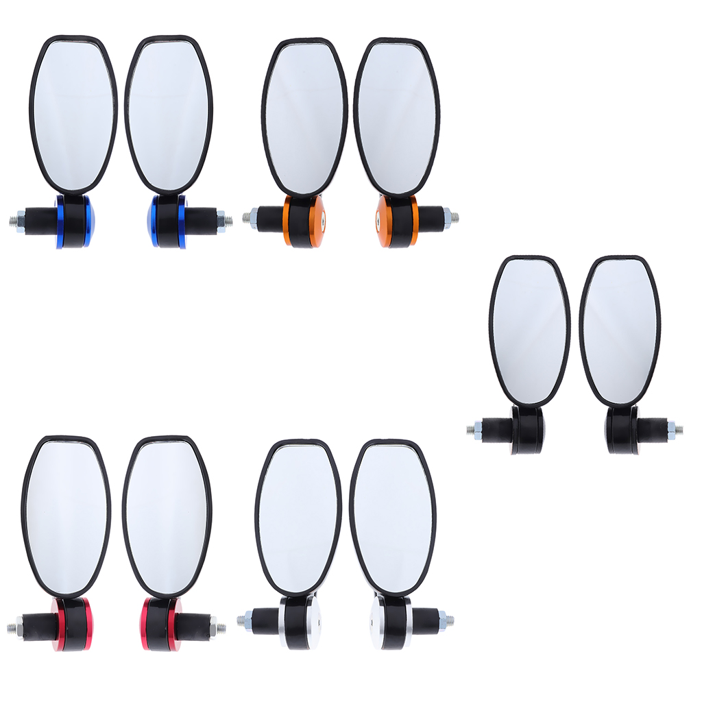 SKAIFALL® Cnc Alloy Side Rear View Race Mirrors For Motorbikes Scooters Red + Black - Image 2