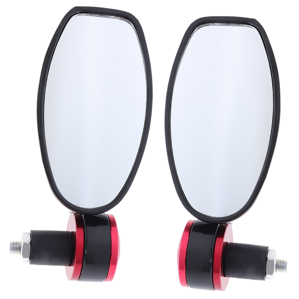 SKAIFALL® Cnc Alloy Side Rear View Race Mirrors For Motorbikes Scooters Red + Black - Image 4