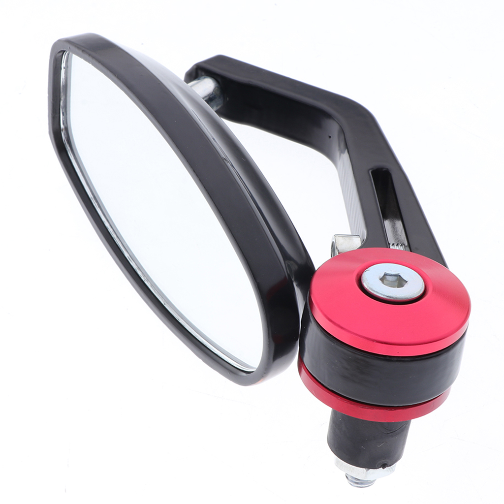 SKAIFALL® Cnc Alloy Side Rear View Race Mirrors For Motorbikes Scooters Red + Black - Image 5