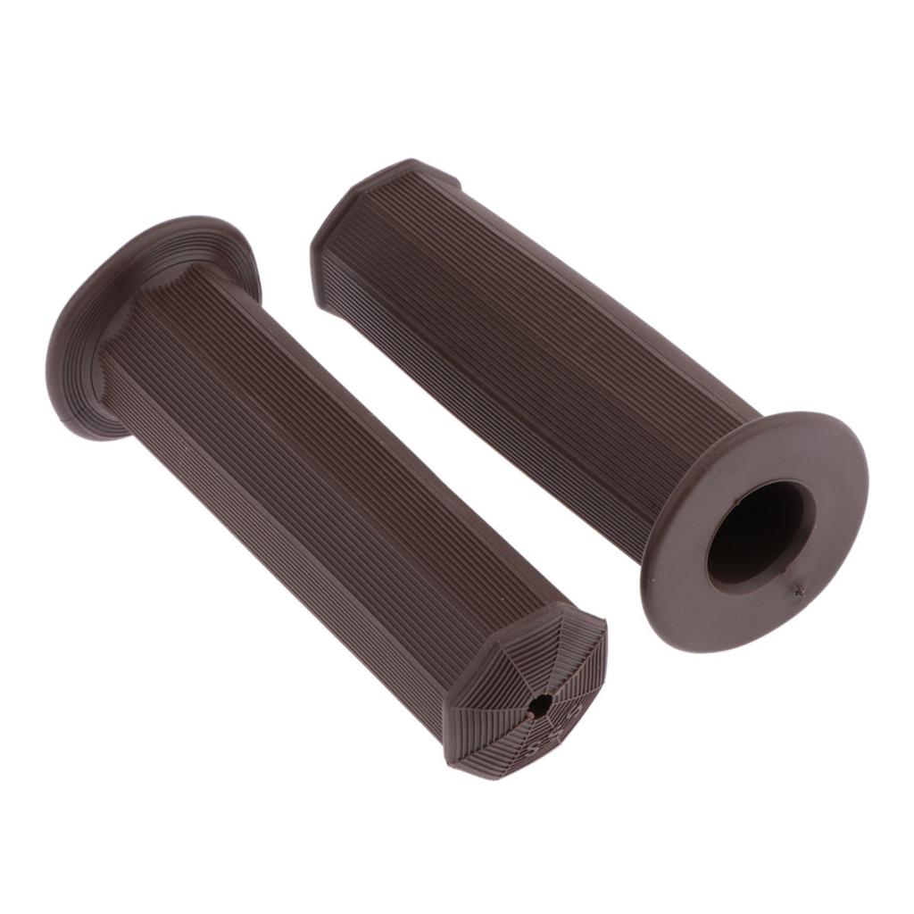 SKAIFALL® 1 Pair Rubber Motorcycle Motorbike Hand Grips 22Mm 7/8 Handlebars Brown" - Image 2