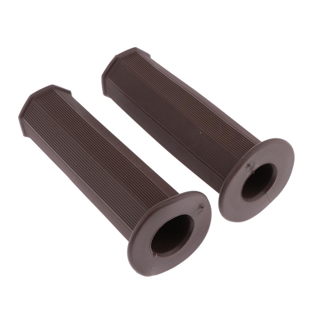 SKAIFALL® 1 Pair Rubber Motorcycle Motorbike Hand Grips 22Mm 7/8 Handlebars Brown" - Image 3