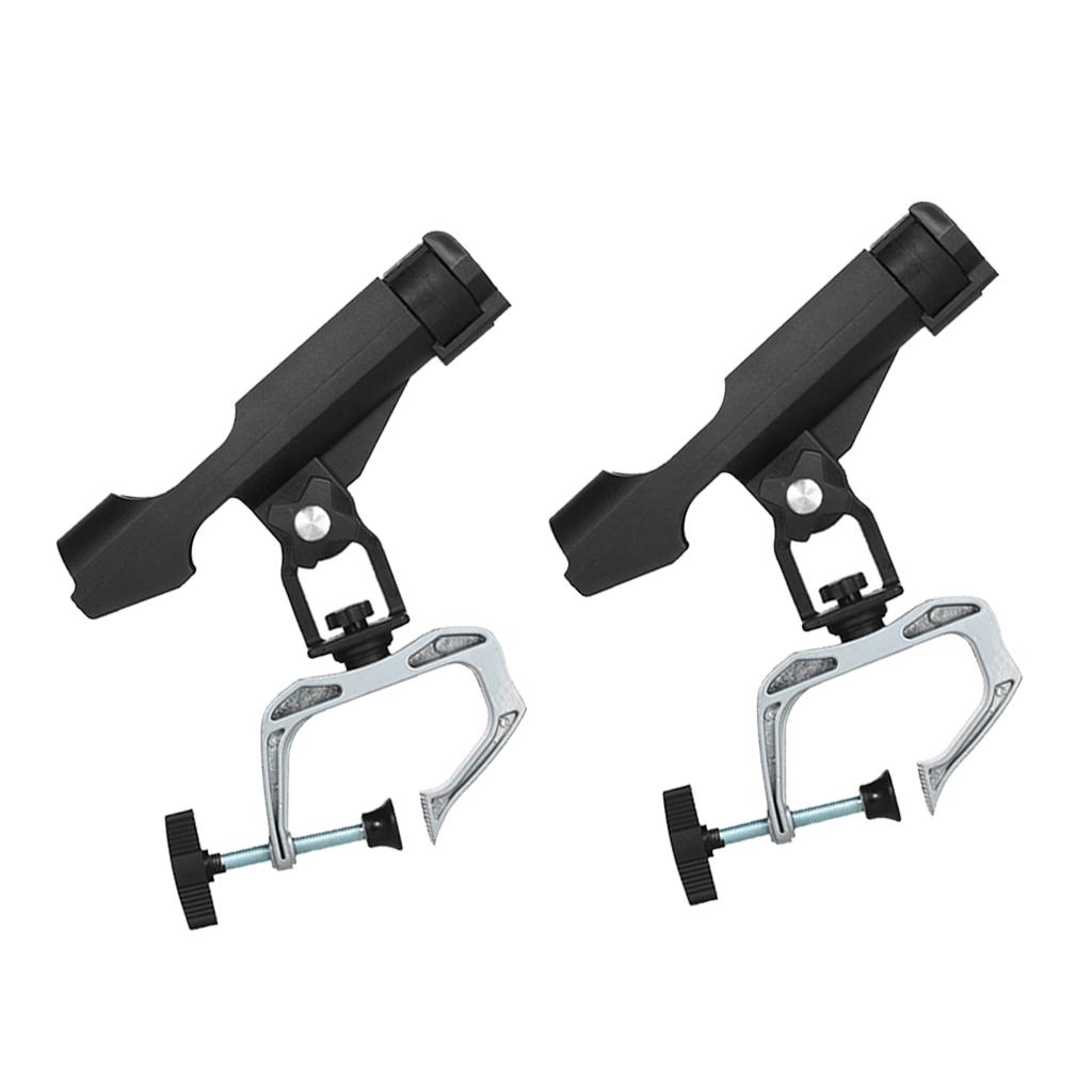 SKAIFALL® Universal Boat Raft Fishing Rod Holder Pole Stand Bracket Rest Adjustable X2 - Image 4