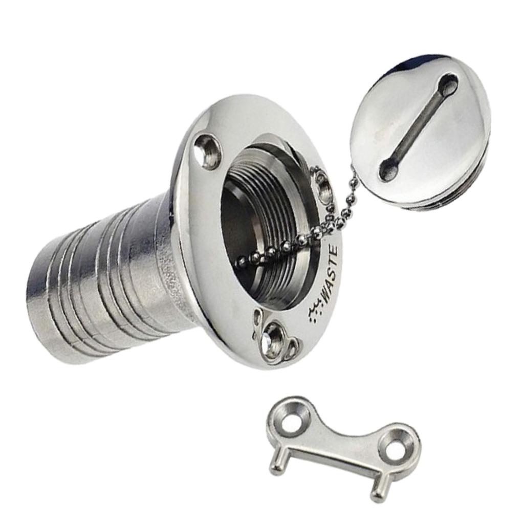 SKAIFALL® 50Mm Marine Boat Waste Tank Deck Fill Cap With Key 316 Stainless Steel - Image 3