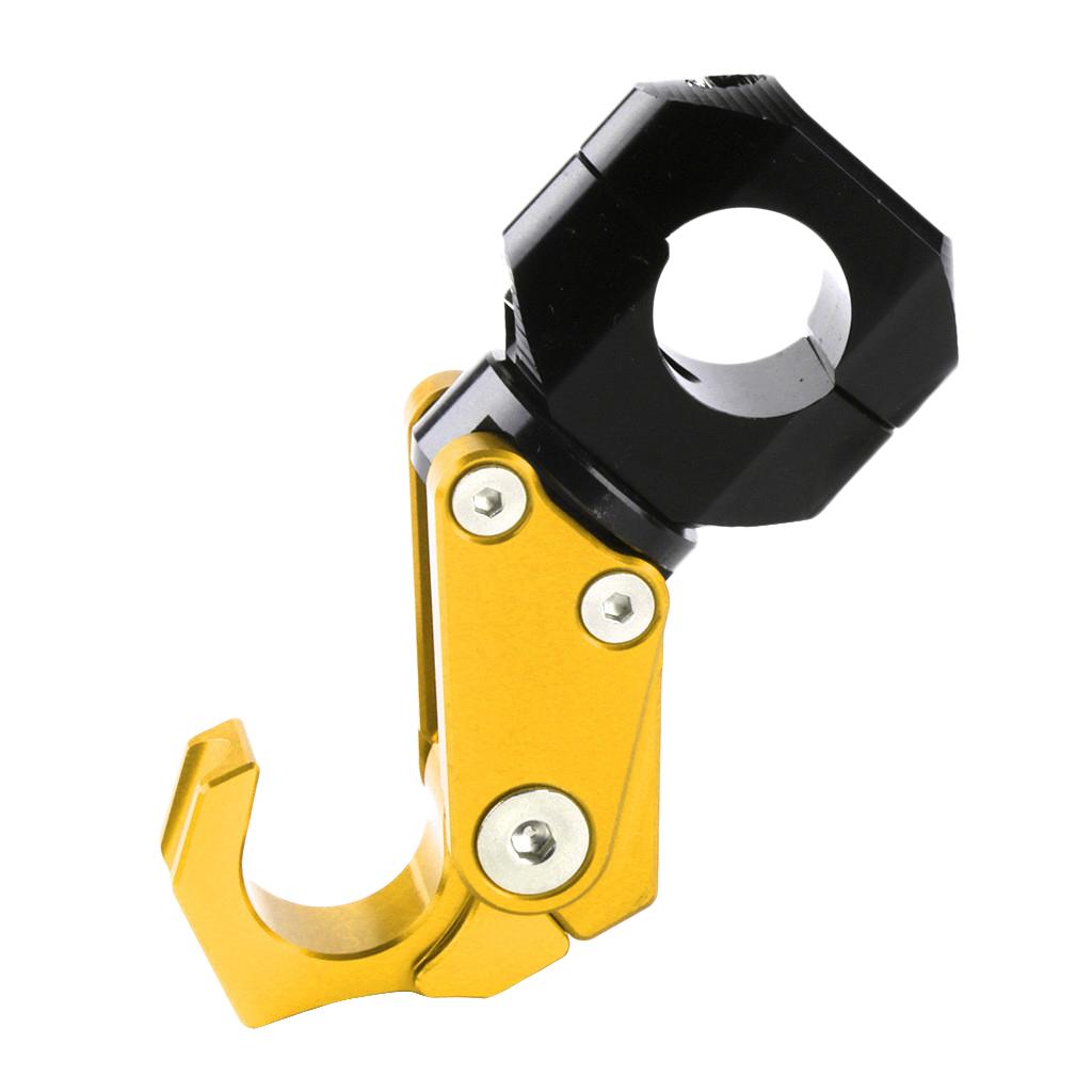 SKAIFALL® Cnc Alloy Folding Hanger Hook Buckle For 22Mm Handlebar Motorcycles Golden - Image 5