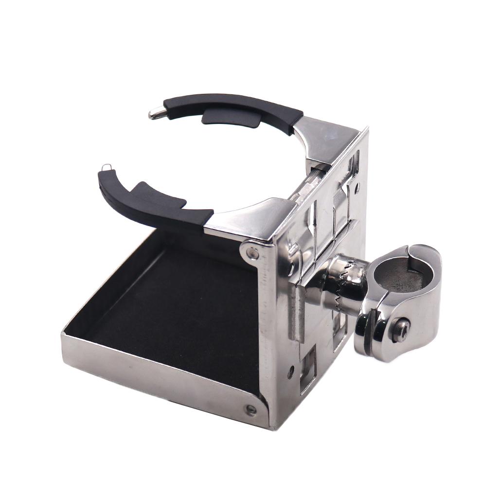 SKAIFALL® Silver 304 Stainless Steel Folding Drink Cup Holder Stand 24Mm For Car Auto - Image 3