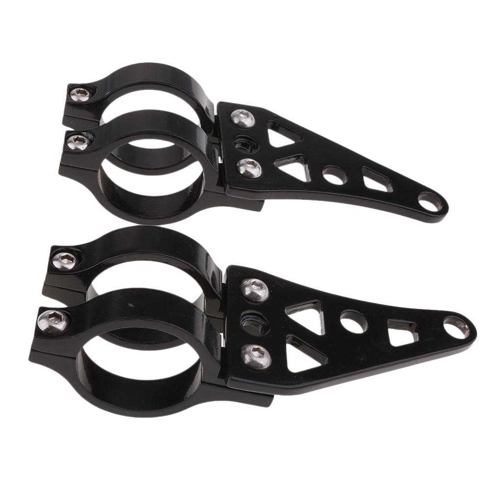 SKAIFALL® Pair Motorcycle Headlight Bracket 41Mm Front Fork Headlight Mount Kit Black - Image 4