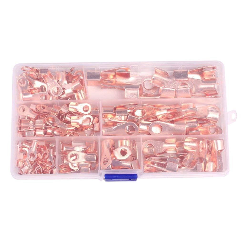 SKAIFALL® Open Barrel Wire Crimp Connector Copper Ring Lug Terminals Assortment Kit - Image 4