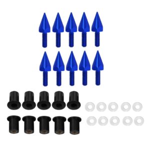 SKAIFALL® 10 Pieces Universal Windscreen Windshield Bolts Screw Bolts Kit 5Mm Blue