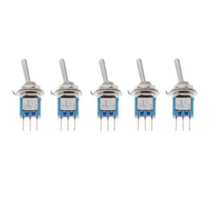 SKAIFALL® 5Pcs 3Pdt 3Pins On-On Pcb Lug Pin Switch