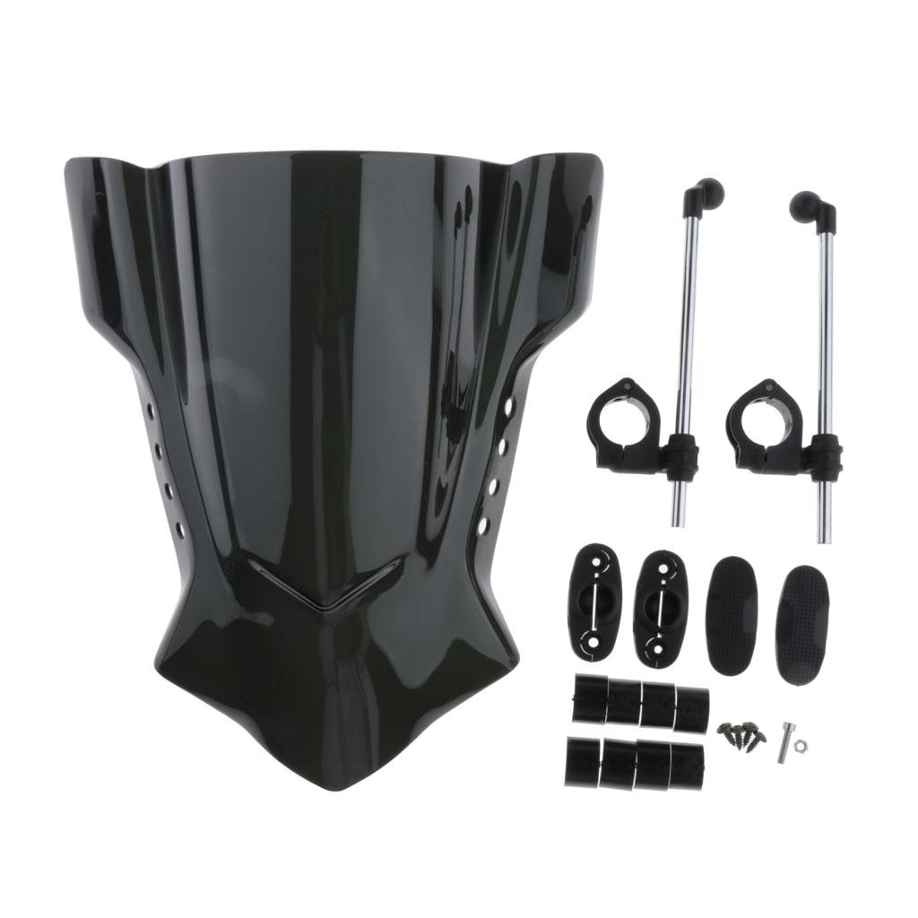 SKAIFALL® Black Motorcycle Windshield Wind Deflector Universal Fit