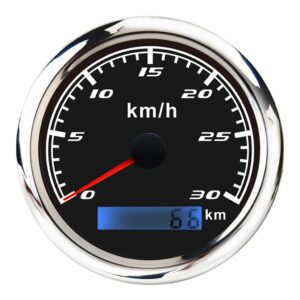 SKAIFALL® Marine Car Digital Gps Speedometer Gauge 0-30 Km/H Pulse Signal Black