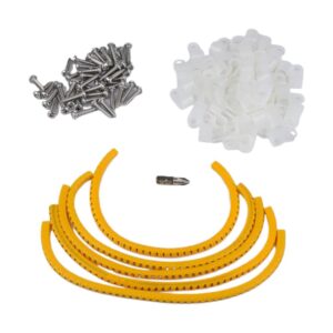 SKAIFALL® 100 Pack Rope Light P-Style Mounting Clips With Compatible Stainless 0.188 Inch