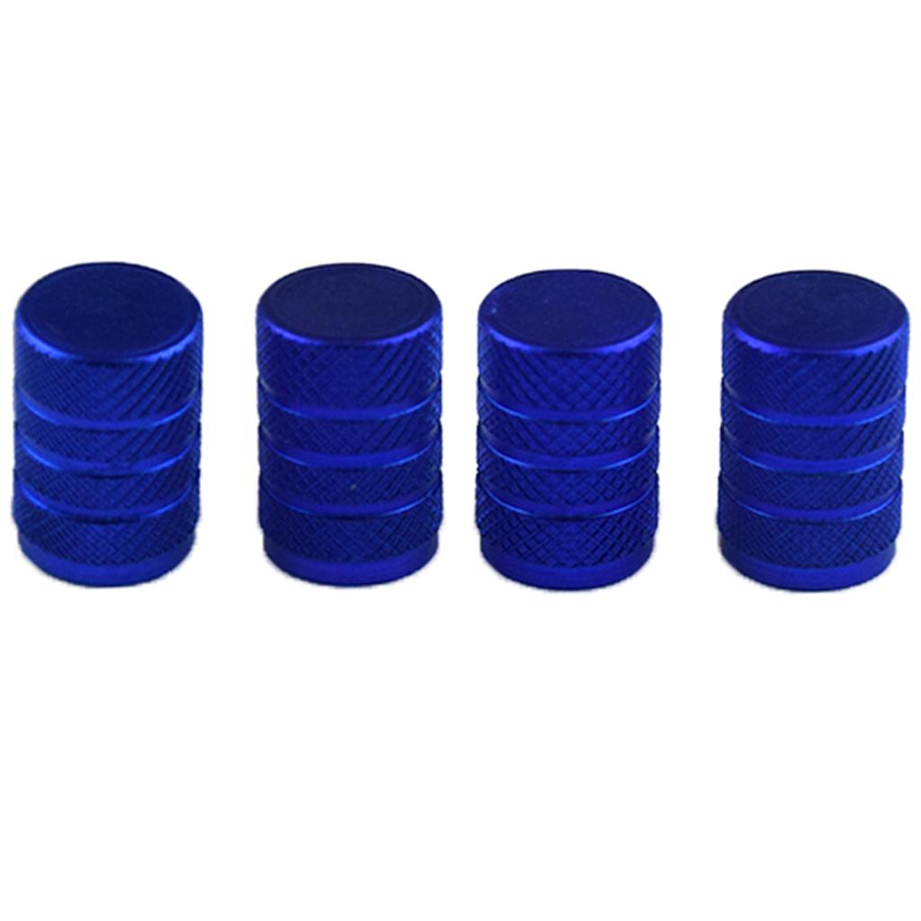 SKAIFALL® 4 Pack Car Bicycle Aluminum Wheel Tire Stem Valve Caps Dust Cover Dark Blue - Image 4