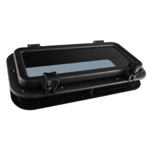 SKAIFALL® Boat Yacht Rv Porthole Rectangular Replacement Window Port Hole Glass-Black