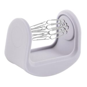 SKAIFALL® Magnetic Silicone Paper Clip Swinging Holder Office Desk Organizer Gray