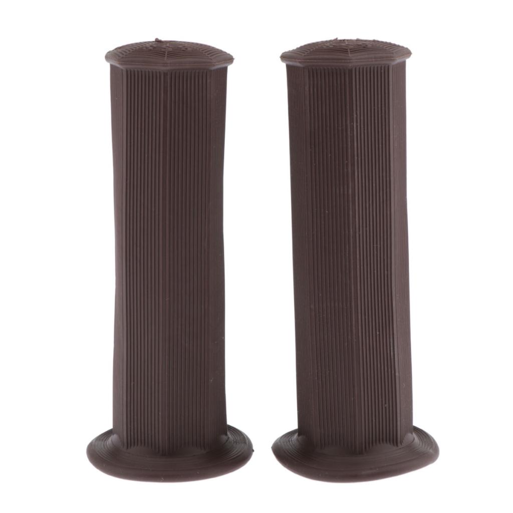SKAIFALL® 1 Pair Rubber Motorcycle Motorbike Hand Grips 22Mm 7/8 Handlebars Brown"